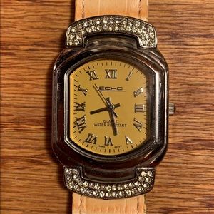 ECHO NWOT water resistant stainless leather strap